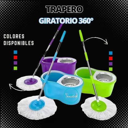Trapeador Mágico 360° con Balde