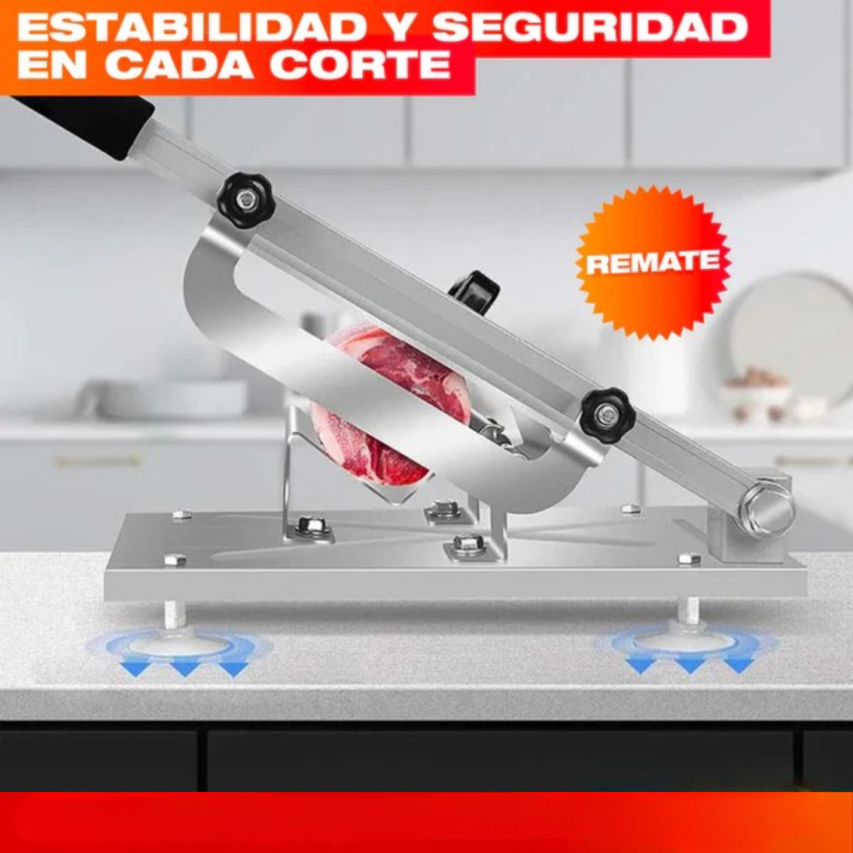 Rebanadora Manual de Carne y Jamones