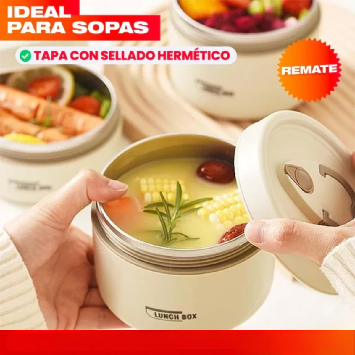 Set Porta comidas - Térmicos con Lonchera