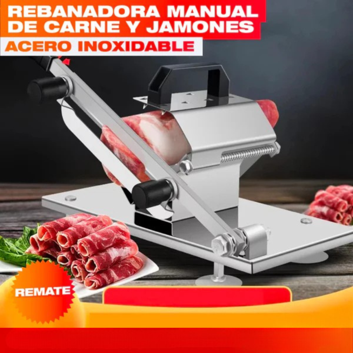 Rebanadora Manual de Carne y Jamones