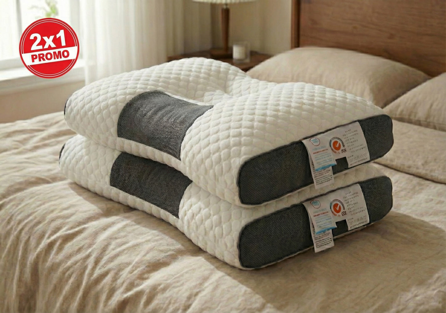 DELUXE ERGONOMIC PLUS Almohada Ortopedica 2X1 - LP