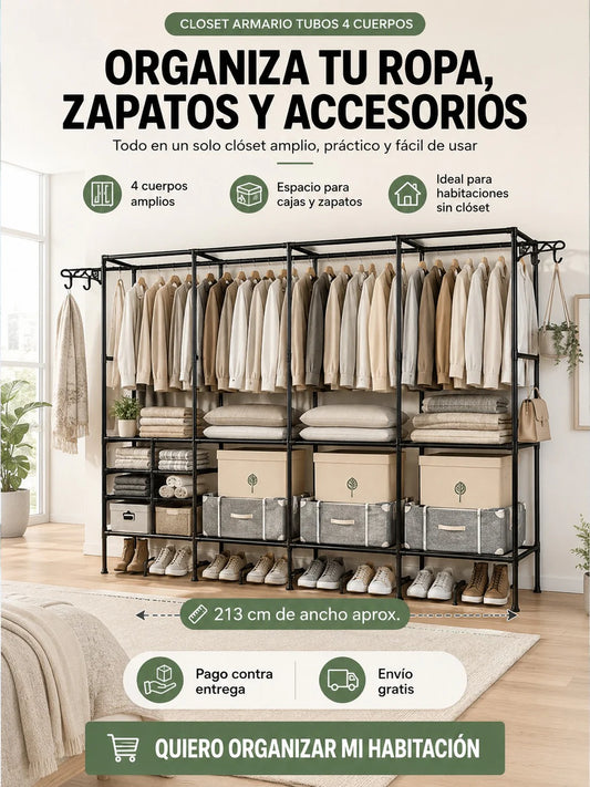 Armario Modular de Tubos 4 Secciones