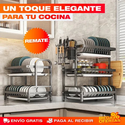 Escurridor de Platos de 3 Niveles - Imagen 12