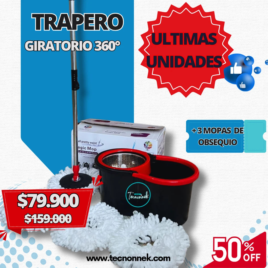 Trapero Giratorio 360 con Balde - Imagen 13