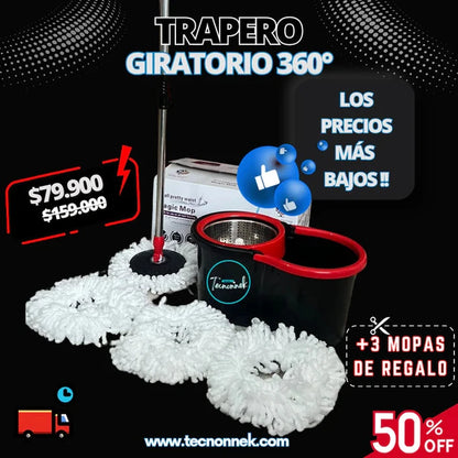Trapero Giratorio 360 con Balde - Imagen 1