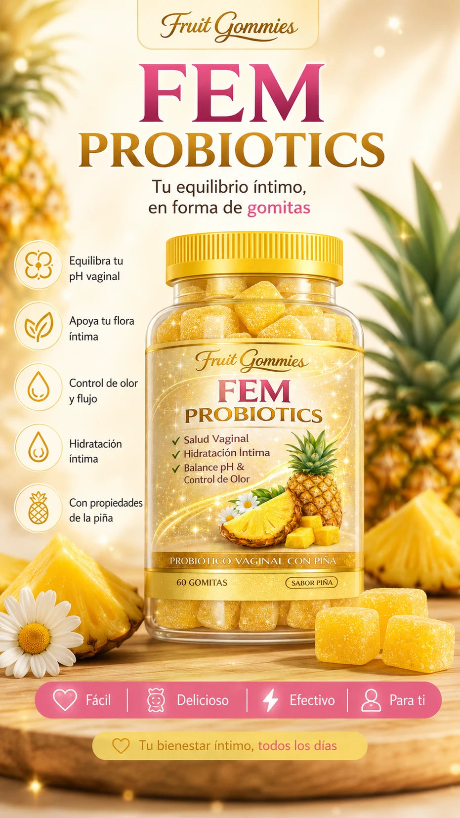 Probióticos Fem para Equilibrio Íntimo - Imagen 1