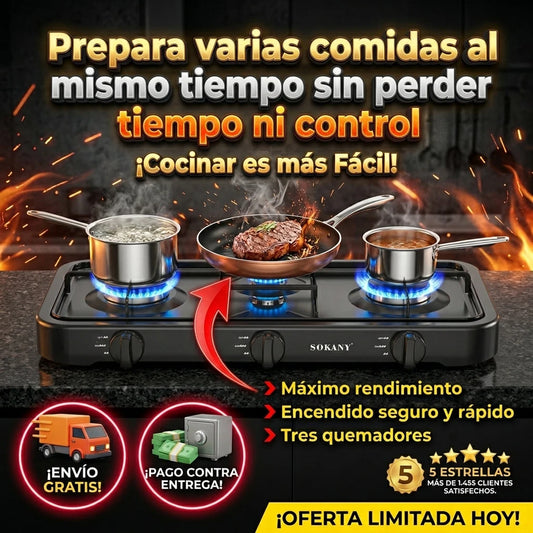 Estufa Sokany 3 Quemadores - Imagen 1