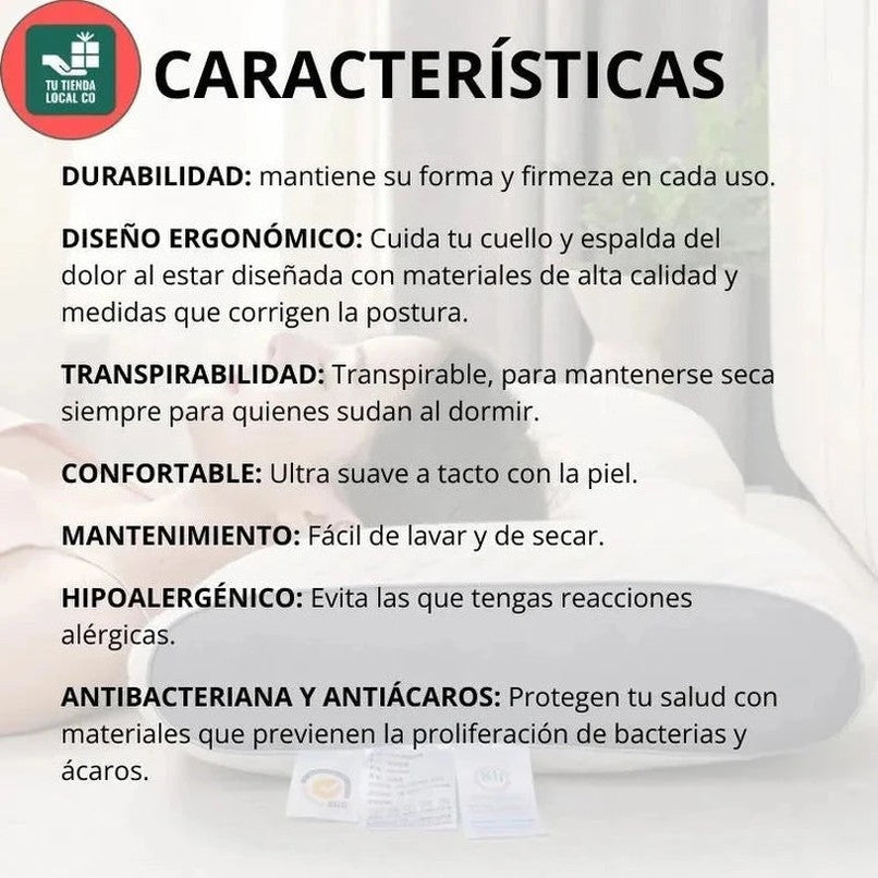 DELUXE ERGONOMIC PLUS Almohada Ortopedica 3d Con Alineación Cervical Perfecta - 6